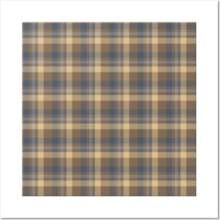 Tartan - Brown, Blue and Sand colors Posters and Art